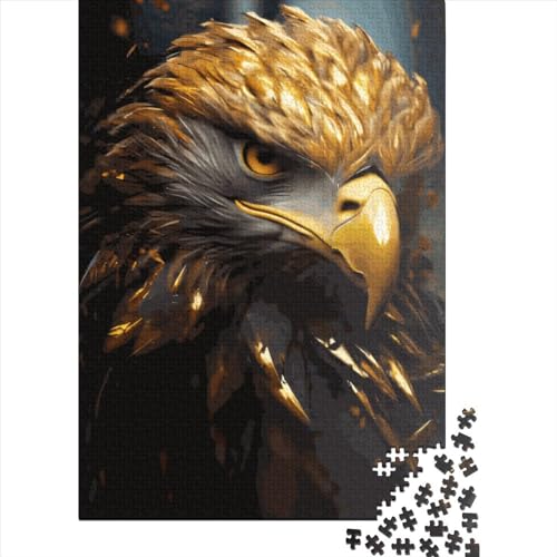 Bald Eagle Family Fun Premium Puzzle aus Karton für Frauen und Männer, 38x26cm / 1000 Teile von XJmoney