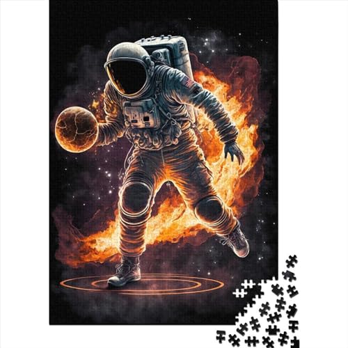 Basketball Astronaut Weltraum Puzzle Lustiges Puzzle aus 100% recyceltem Karton für Jungen und Mädchen | Mitgebsel Kindertag | 38x26 cm / 1000 Teile von XJmoney