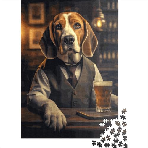 Beagle Puzzle Lernspiel 100% Puzzle aus recyceltem Karton für Kinder Erwachsene Geschenke zum Kindertag 38 x 26 cm / 1000 Stück von XJmoney