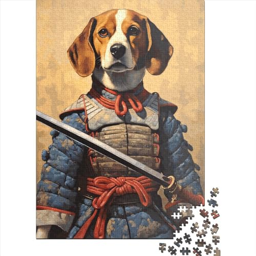 Beagle The Samurai Puzzle aus 100 % recyceltem Karton, pädagogisches Spielzeug, Geschenk für Kinder und Erwachsene, 70 x 50 cm, 1000 Teile von XJmoney