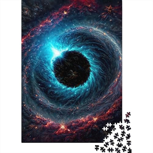 Blue Space Hole 300-teiliges Puzzle | Puzzle | Nachhaltiges Puzzle für Erwachsene | Hochwertiges Puzzle aus 100% Holz | Lustige Spiele, 300 Teile (40 x 28 cm) von XJmoney