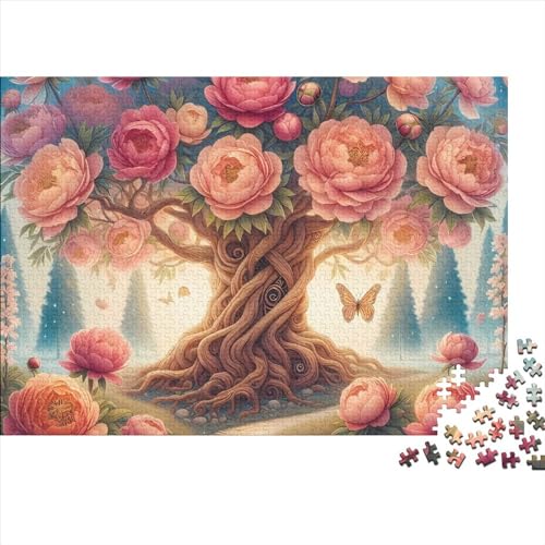 Blühende Blumen, 1000-teiliges Puzzle für Erwachsene, Spielzeug, Denkspiel, Lernspiel für Erwachsene, Stressabbau, Heimdekoration, Puzzle 1000 Teile (75 x 50 cm) von XJmoney