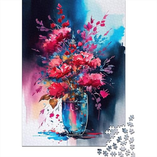 Blumenkunst-Puzzle, 300 Teile, für Erwachsene, Puzzle für Teenager, Familienunterhaltungsspielzeug, 300 Teile (40 x 28 cm) von XJmoney