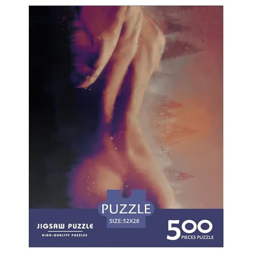 Body-Art-Puzzles für Erwachsene, 500 Puzzles, Puzzles für Erwachsene, Puzzles für Erwachsene, Lernspiel, Herausforderungsspielzeug, 500 Teile (52 x 38 cm) von XJmoney