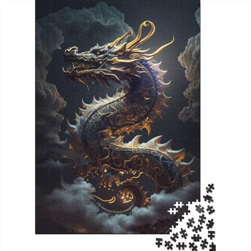 Brave Dragon 300-teiliges Puzzle für Erwachsene, Familienspielzeug, Geschenke für Mädchen und Jungen, umweltfreundliches Holzpuzzle, 300 Teile (40 x 28 cm) von XJmoney