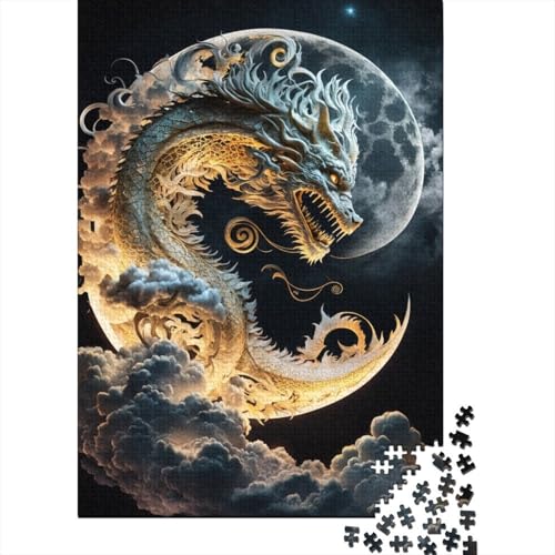 Brave Dragon Puzzles 300 Teile Holzpuzzle Holzpuzzle Puzzle für Erwachsene Teenager Teenager Mann Frau Geschenk 300 Stück (40x28cm) von XJmoney