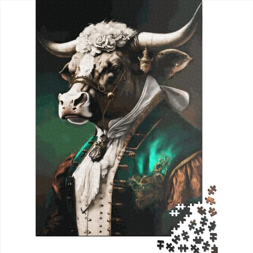 Bull Aristocrat Puzzle 1000 Teile Geschenke Puzzle für Kinder und Teenager Lernspiel Herausforderung Spielzeug 1000 Teile (75x50cm) Herausforderndes Puzzle von XJmoney