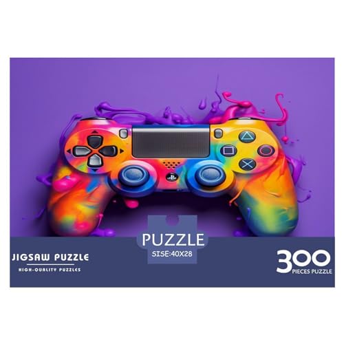 Buntes Joysticks-Puzzle für Erwachsene, 300 klassisches Puzzle, entspannendes Holzpuzzlespiel, Denksportaufgabe, 300 Teile (40 x 28 cm) von XJmoney