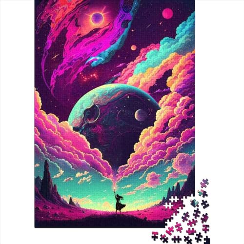 Buntes Kosmos-Galaxie-Puzzle für Erwachsene, Denkspiel, Puzzle-Spielzeug für Kinder, 1000 Teile (75 x 50 cm) von XJmoney