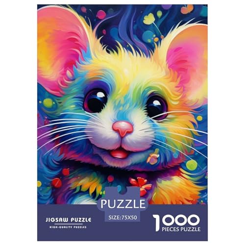 Cartoon-Maus-Puzzle für Erwachsene und Jugendliche, 1000 Teile, Puzzle, Puzzle für Erwachsene, Puzzle für Erwachsene, Lernspiel, Herausforderungsspielzeug, 1000 Teile (75 x 50 cm) von XJmoney