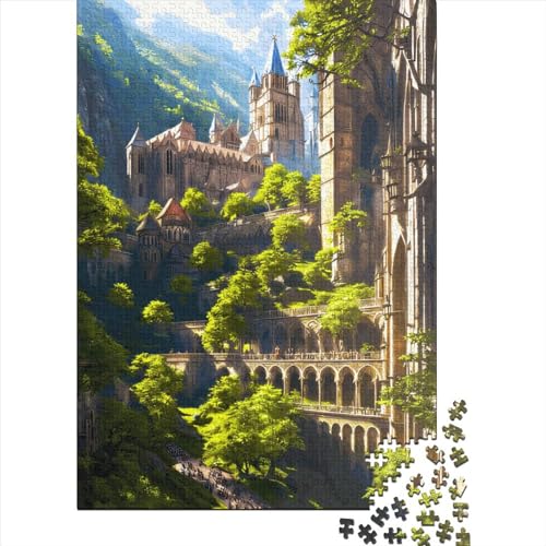 Cathedral Hills Puzzle 100% recycelter Karton Premium Puzzle aus Karton für Kinder Erwachsene Weihnachtsgeschenke 38 x 26 cm / 1000 Stück von XJmoney