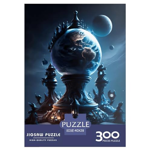 Chess Universe Puzzles für Erwachsene und Jugendliche Holzpuzzles für Erwachsene und Jugendliche Nachhaltiges Puzzle für Erwachsene | Spiele 300 Teile (40x28cm) von XJmoney