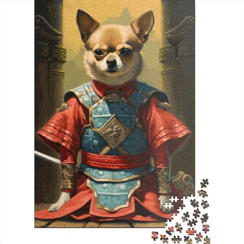 Chihuahua Puzzle Geeignete Materialien Rechteckiges Puzzle aus Papier für Jungen oder Mädchen Geburtstagsgeschenk 38 x 26 cm / 1000 Teile von XJmoney