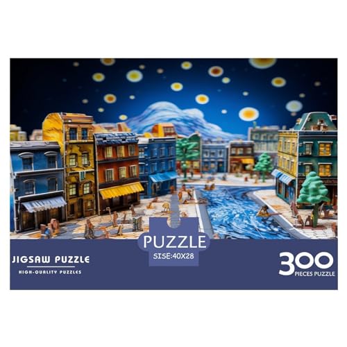 City_Street-Puzzles für Erwachsene, 300-teiliges Puzzle für Erwachsene, lustiges Dekomprimierungsspiel aus Holz, 300 Teile (40 x 28 cm) von XJmoney