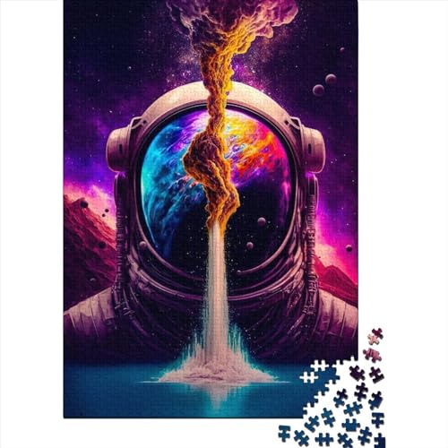 Cosmic Astronaut3 Puzzle für Kinder und Jugendliche, 1000 Teile, Holzpuzzle für Kinder und Jugendliche, Lernspiele für zu Hause, DIY-Spielzeug, 1000 Teile (75 x 50 cm) von XJmoney