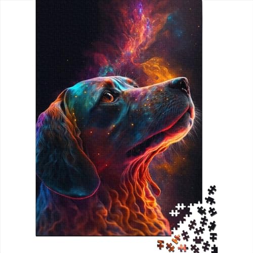 Cosmic Dog Puzzle für Erwachsene, Lernspiele, 300 Teile (40 x 28 cm) von XJmoney