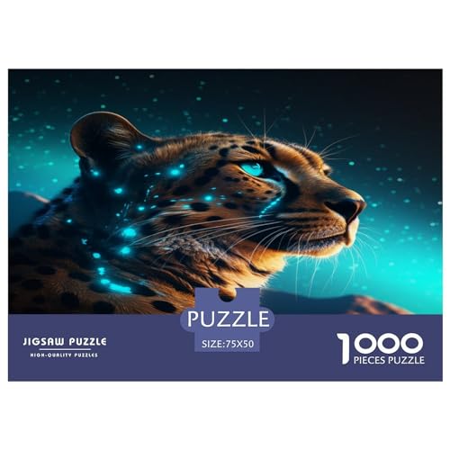 Cosmic_cheetah Puzzles 1000 Teile Puzzles für Teenager Geschenke Puzzles für Erwachsene Lernspiel Herausforderungsspielzeug 1000 Teile (75x50cm) von XJmoney