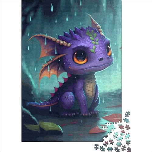 Drachen-Baby-Puzzle aus 100 % recyceltem Karton, Premium-Qualität für Kinder und Erwachsene, 70 x 50 cm, 1000 Teile von XJmoney