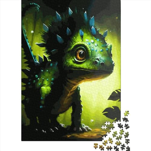 Drachen-Puzzle aus hochwertigem Karton für Kinder und Erwachsene, schwierige Herausforderung für Kindertag, 38 x 26 cm / 1000 Teile von XJmoney