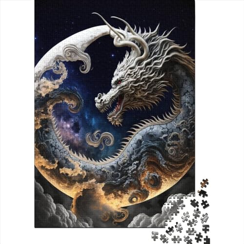 Dragon4 Puzzle für Erwachsene, Denkspiel, Puzzlespielzeug für Kinder, 300 Teile (40 x 28 cm) von XJmoney