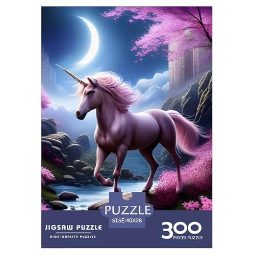 Einhorn-Puzzle für Erwachsene und Jugendliche, 300 Teile, Puzzle für Erwachsene, Lernspiel, Herausforderungsspielzeug, 300 Teile (40 x 28 cm) von XJmoney