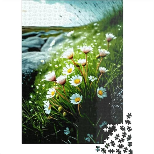 Fantasie-Blumen-Puzzle für Kinder und Jugendliche, 1000 Teile, Holzpuzzle für Kinder und Jugendliche, Lernspiele für zu Hause, DIY-Spielzeug, 1000 Teile (75 x 50 cm) von XJmoney