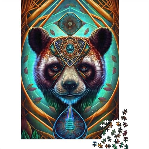 Fantasievolle Panda-Puzzles für Erwachsene, Denkspiel, Puzzle-Spielzeug für Kinder, 300 Teile (40 x 28 cm) von XJmoney