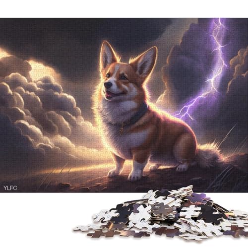 Fantasy Art Corgi Puzzle für Kinder, 500-teiliges Puzzle, rechteckiges Puzzle, Geschenke und Heimdekoration und Familienspiel, 500 Teile (52 x 38 cm) von XJmoney