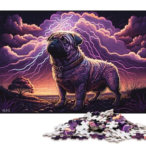 Fantasy Art Mops 500-teiliges Puzzle für Kinder, kreatives rechteckiges Puzzle, Gehirntraining, Herausforderungsspiel, Geschenk 500 Teile (52 x 38 cm) von XJmoney