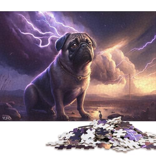 Fantasy Art Mops-Puzzle 300 Teile Puzzle für Kinder, Denkspiel, Puzzlespielzeug für Kinder, 300 Teile (40 x 28 cm) von XJmoney