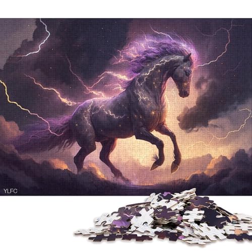 Fantasy Art Pferd 500-teiliges Puzzle für Kinder Kreatives rechteckiges Puzzle Gehirntraining Herausforderungsspiel Geschenk 500 Teile (52x38cm) von XJmoney