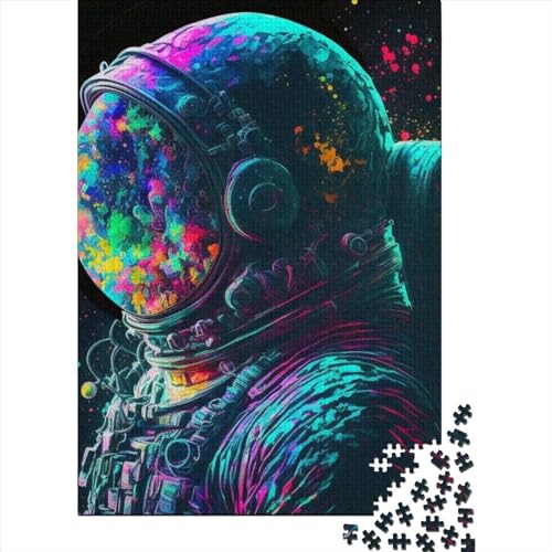 Farbiges Astronauten-Puzzle für Erwachsene, Denkspiel, Puzzle-Spielzeug für Kinder, 500 Teile (52 x 38 cm) von XJmoney