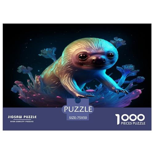 Faultier-Puzzle, 1000 Teile, für Erwachsene, Puzzle für Teenager, Geschenke, lustige Puzzles, 1000 Teile (75 x 50 cm) von XJmoney