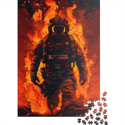 Feuerwehrflame Spielzeug Puzzle, Lernspiel, Puzzle aus 100% recyceltem Karton für erwachsene Kinder, Geschenke für Kindertag, 38x26cm/1000 Teile von XJmoney