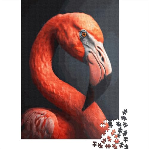 Flamingos-Portrait-Puzzle für Kinder und Jugendliche, 1000 Teile, Holzpuzzle, Puzzle für Kinder, Puzzle-Geschenke, 1000 Teile (75 x 50 cm), anspruchsvolles Puzzle von XJmoney