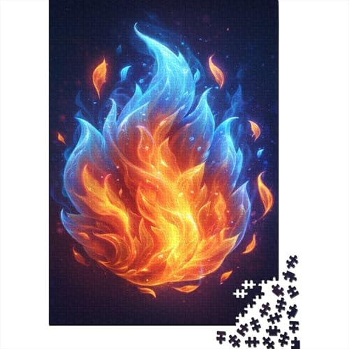 Flammen-Puzzle, 1000 Teile, Holzpuzzle für Teenager, Geschenke, Denksport-Puzzle, 1000 Teile (75 x 50 cm) von XJmoney