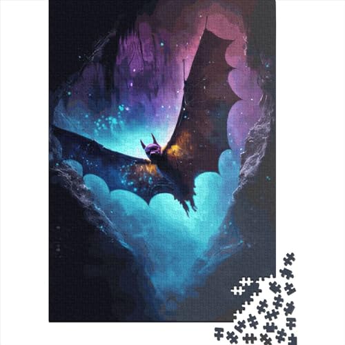 Fledermaus-Tierpuzzle, rechteckig, buntes Papier für Jungen oder Mädchen, 70 x 50 cm, 1000 Teile von XJmoney