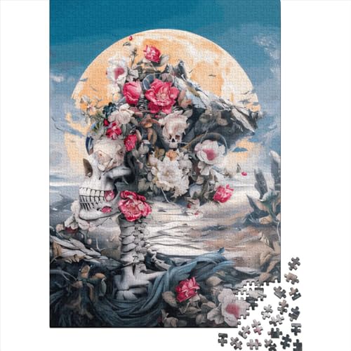 Floral Harmony Puzzle 100% Recycelter Karton für Jungen oder Mädchen, Geschenk zum Kindertag, 70 x 50 cm / 1000 Teile von XJmoney