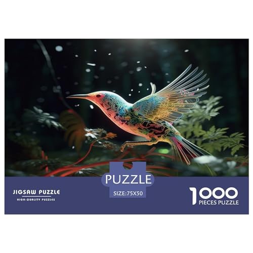 Fly Bird Puzzle für Erwachsene und Jugendliche, 1000 Teile, Holzpuzzle, Lernpuzzle, 1000 Teile (75 x 50 cm) von XJmoney