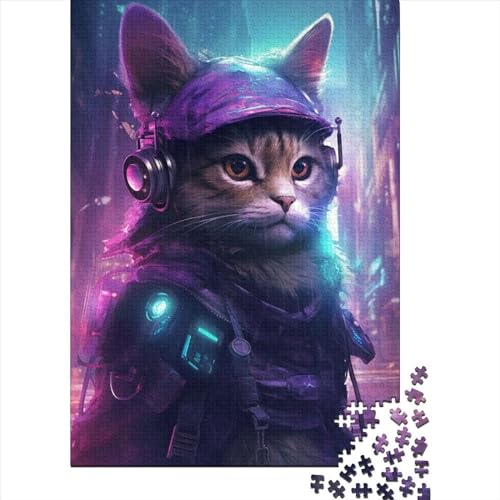 Futuristisches Cat51-Puzzle für Erwachsene, Denkspiel, Puzzlespielzeug für Kinder, 300 Teile (40 x 28 cm) von XJmoney