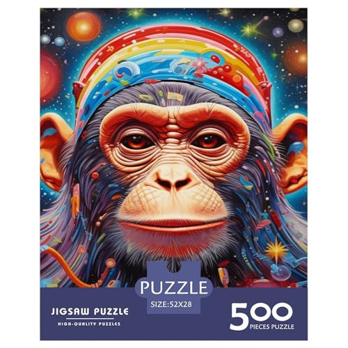 Gorilla-Puzzles mit 500 Teilen, Geschenke für Teenager, Holzpuzzle für Erwachsene und Teenager, für Erwachsene und Teenager ab 12 Jahren, 500 Teile (52 x 38 cm) von XJmoney