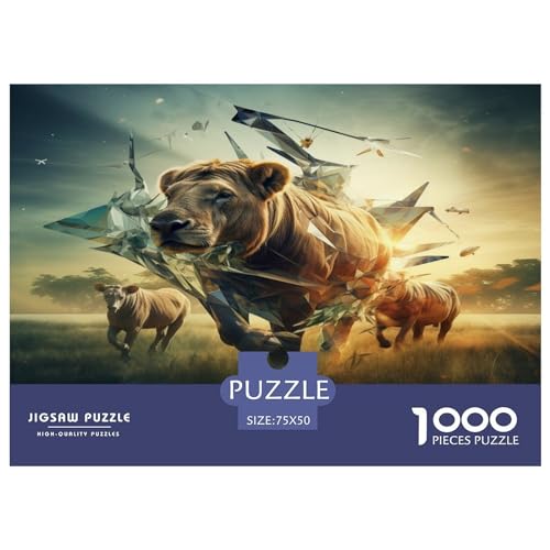 Graslandtiere-Puzzle, 1000-teiliges Puzzle für Teenager, Geschenke, Puzzle für Erwachsene, Lernspiel, Herausforderungsspielzeug, 1000 Teile (75 x 50 cm) von XJmoney