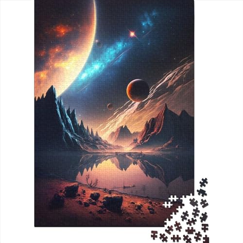 Größe Pcs Planet_Paradise_Landscape Puzzle für Erwachsene und Kinder, kreatives rechteckiges Puzzle, Holzpuzzle, lustiges Lernspielzeug, 500 Stück (52 x 38 cm) von XJmoney