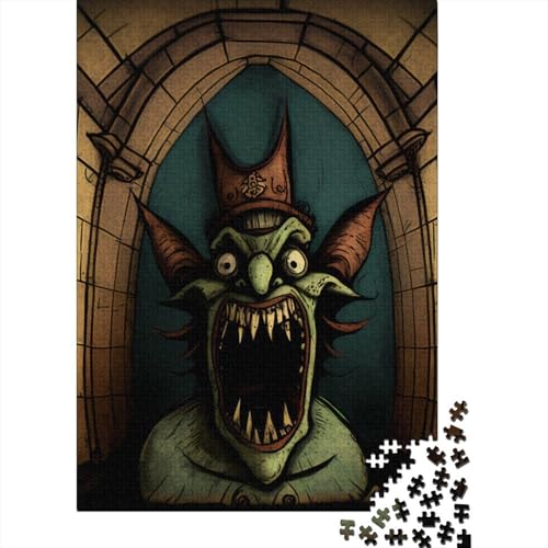 Horror Art (6) Puzzle für Erwachsene, 1000 Teile, Puzzle für Erwachsene, Puzzle aus Holz, kreativ für Erwachsene, anspruchsvolles Spiel, 1000 Teile (75 x 50 cm) von XJmoney