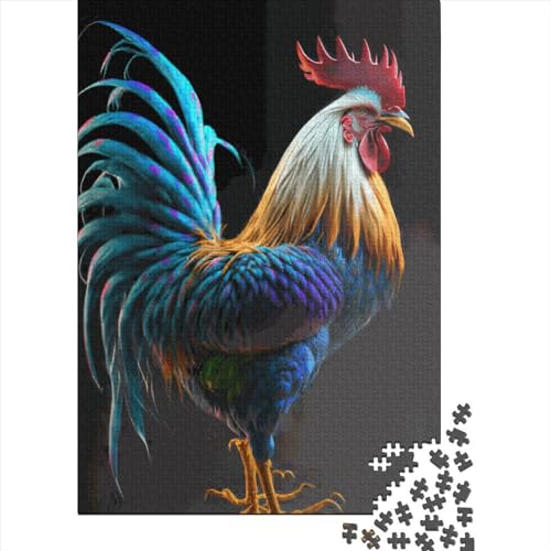 Huhn und Hahn Puzzle Spaß Home Activity Puzzle aus 100% recyceltem Karton für Jungen oder Mädchen Geburtstagsgeschenk 38x26cm/1000 Teile von XJmoney