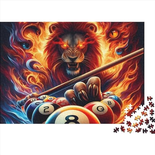 König der Löwen, 1000-teiliges Puzzle für Erwachsene, Spielzeug, Denkspiel, Lernspiel für Erwachsene, Stressabbau, Heimdekoration, Puzzle 1000 Teile (75 x 50 cm) von XJmoney