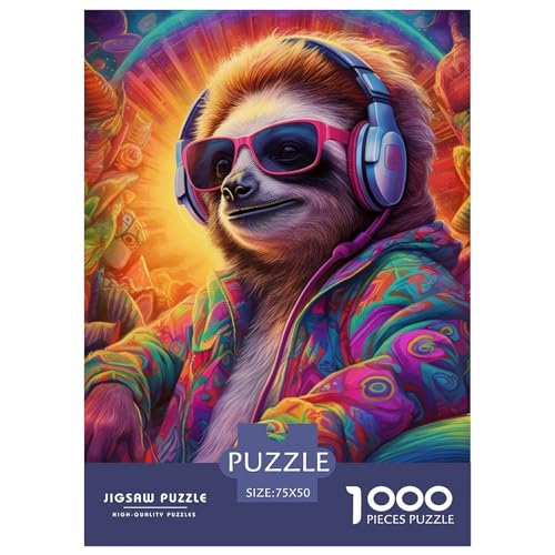 Kopfhörer-Koala-Puzzle für Erwachsene und Jugendliche, 1000 Teile, Puzzle für Erwachsene, Jugendliche ab 12 Jahren, 1000 Teile (75 x 50 cm) von XJmoney