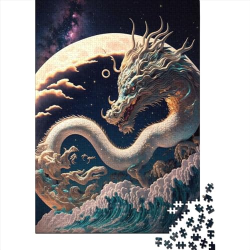 Kreatives Puzzle, Drache1, Puzzle, rechteckiges Puzzlespielzeug für Erwachsene, 1000 Teile (75 x 50 cm) von XJmoney