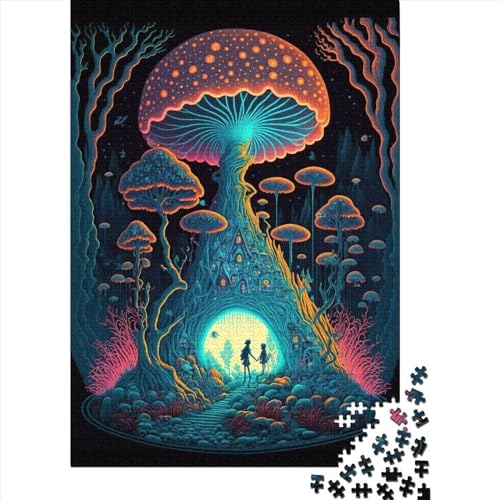 Kreatives Puzzle, Psychedelischer Pilz, Fores841, Puzzle, rechteckiges Puzzlespielzeug für Erwachsene, 1000 Teile (75 x 50 cm) von XJmoney