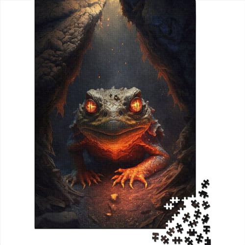 Kreatives dämonisches Frosch-Puzzle für Erwachsene, Puzzles für Kinder, anspruchsvolle Spiele für die ganze Familie, Spielzeug, 500 Teile (52 x 38 cm) von XJmoney